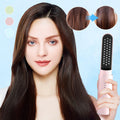 Arenzza 2-in-1 rechargeable straightening comb for long-lasting hair styling, featuring a sleek design and adjustable temperature controls.