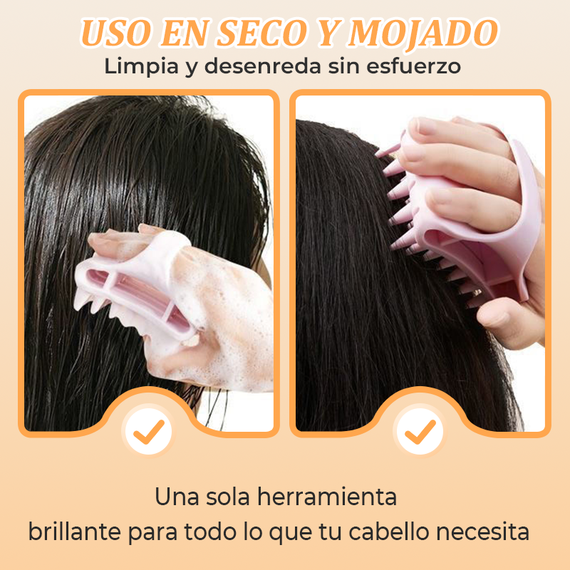 Arenzza silicone scalp massager for health and beauty, with soft, flexible silicone bristles for relaxing scalp massage therapy.