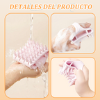 Arenzza Silicone Scalp Massager in vibrant pink with flexible silicone bristles for soothing scalp massage and hair care.