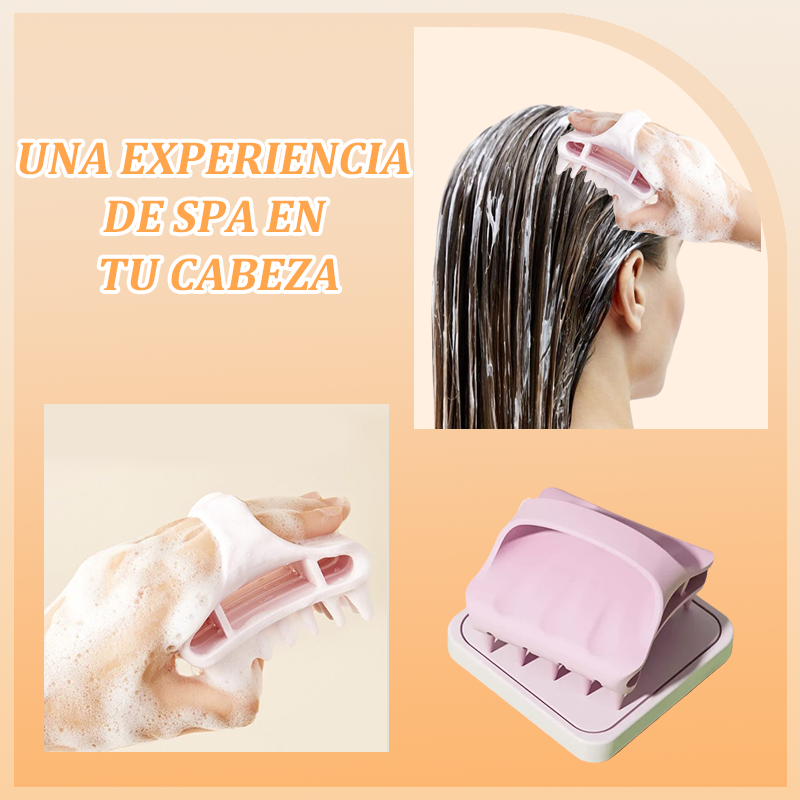 Arenzza silicone scalp massager with flexible bristles for relaxing scalp massage and improved hair scalp health.