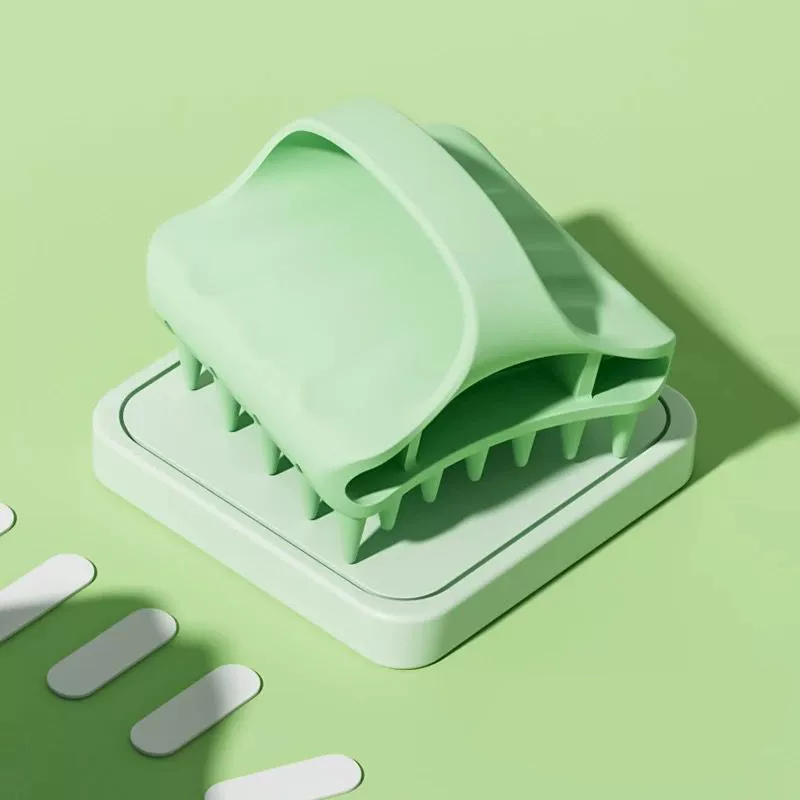 Arenzza silicone scalp massager with flexible bristles for relaxing scalp massage and improved scalp health.