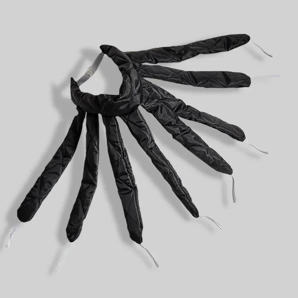Arenzza heat-free sleep-in hairband for curling, soft fabric band with curling rods for heatless wave styling, shown on a white background.