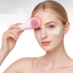 Arenzza electric face scrubber with heat and vibration, featuring a sleek handheld device for facial cleansing and skincare.