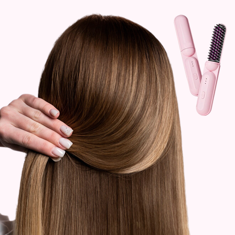 Arenzza straight and curly hair straightening comb with ceramic plates, designed for smooth styling and hair health.
