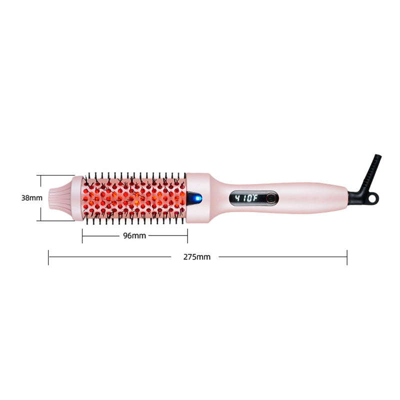 Arenzza fluffy thermal styling comb with negative ions for healthy hair, featuring a sleek handle and bristles for smooth styling.