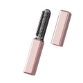 Arenzza portable cordless mini hair straightener comb in black, showing the compact design and ceramic plates for hair styling.