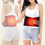 Arenzza electric heating waist belt with massage function shown on a person’s waist, designed for health and pain relief.