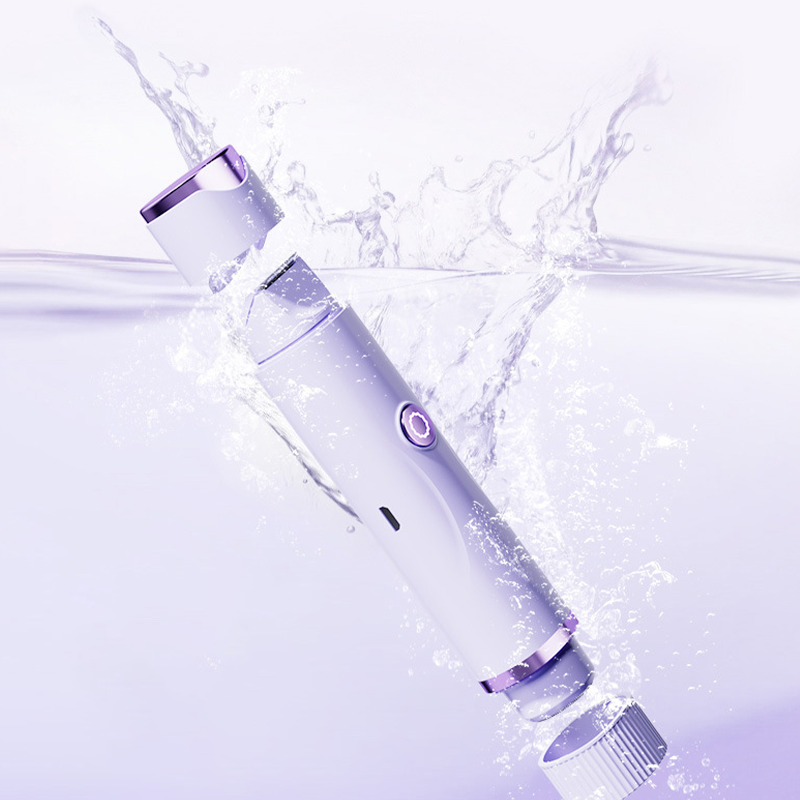 Arenzza electric dual-head body hair trimmer with waterproof design and hypoallergenic features for sensitive skin, shown in image.