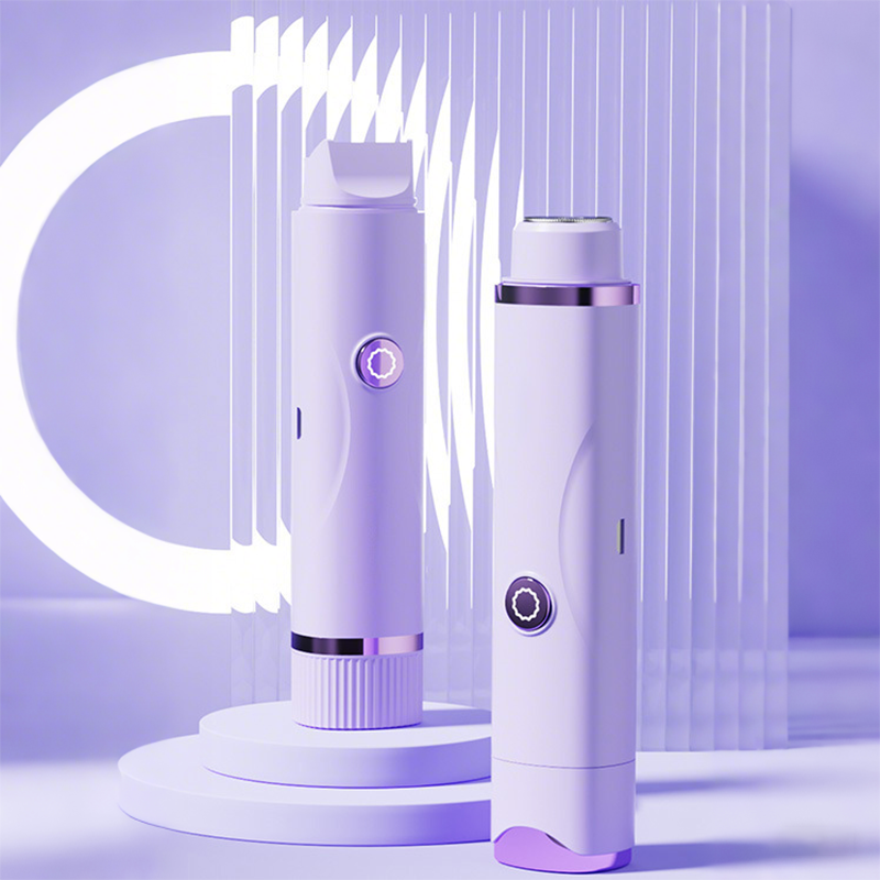 Arenzza waterproof electric dual-head body hair trimmer with hypoallergenic blades, designed for sensitive skin, shown in the image.
