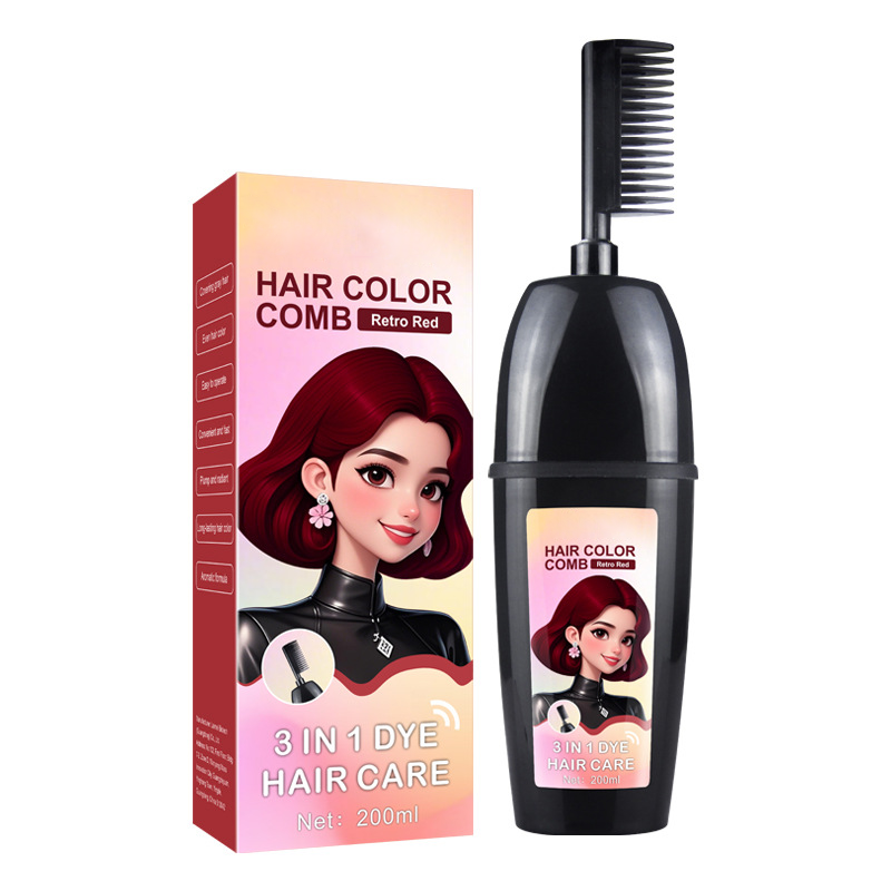 Arenzza 3-in-1 Hair Dye Comb in vibrant colors, designed for easy hair coloring and styling, shown on a plain background.