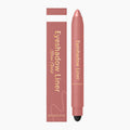 Arenzza 2-in-1 eyeshadow liner with blending brush, featuring sleek packaging and the dual-ended design for versatile eye makeup application.