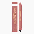 Arenzza 2-in-1 eyeshadow liner with blending brush, featuring sleek packaging and the dual-ended design for versatile eye makeup application.