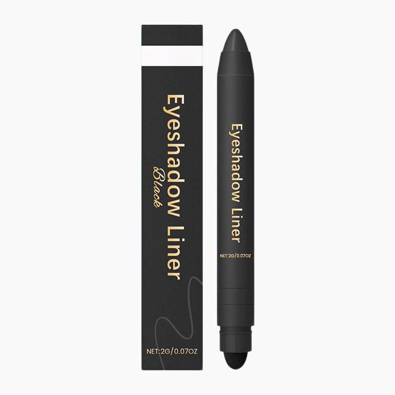 Arenzza 2-in-1 eyeshadow liner with blending brush, featuring sleek packaging and dual-function design for eye makeup application.