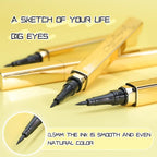 Arenzza waterproof liquid eyeliner pen with long-lasting formula, black ink, and precise applicator for defined eye makeup.