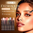 Arenzza glitter eyeshadow stick in vibrant colors, waterproof, long-wearing, and multi-use for eye makeup looks.