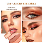 Aarenza glitter eyeshadow stick in vibrant colors, showcasing waterproof, long-wearing, multi-use eye makeup with shimmering glitter finish.