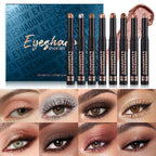 Arenzza glitter eyeshadow stick in vibrant colors, waterproof, long-wearing, with a shimmering, multi-use design for eye makeup.
