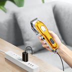 Arenzza vintage engraving LCD digital display hair clipper with sleek design, showing digital controls and adjustable blades.