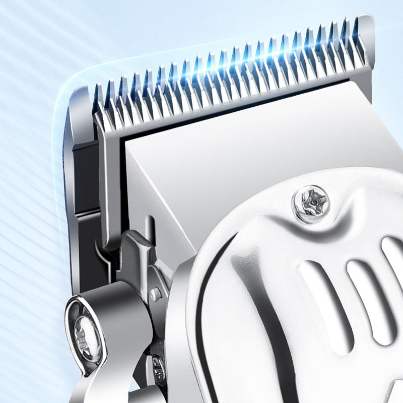 Arenzza vintage engraving LCD digital display hair clipper with sleek design and adjustable settings for professional grooming.