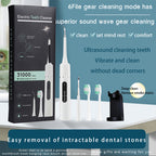 Arenzza ultrasonic teeth cleaner with multiple speed settings, compact health and beauty device for oral hygiene.