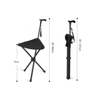 Arenzza folding walking cane with seat, portable health and beauty aid, featuring a sturdy handle and foldable design for convenience.