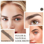 Arenzza vegan eyebrow gel in a sleek tube, showcasing its buildable formula and 16-hour wear, flake-resistant for defined brows.