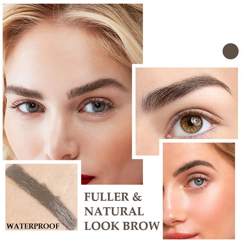 Arenzza vegan eyebrow gel in a sleek tube, showcasing its buildable formula and 16-hour wear, flake-resistant for defined brows.
