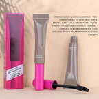 Arenzza vegan eyebrow gel in a sleek container, showing the buildable, flake-resistant formula designed for 16-hour wear.