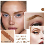 Arenzza vegan eyebrow gel in a clear jar, showcasing its buildable, flake-resistant formula for 16-hour wear in a health and beauty setting.