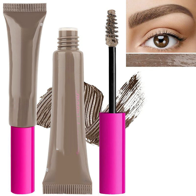 Arenzza vegan eyebrow gel in a sleek container, showcasing its buildable formula with 16-hour wear, flake-resistant, ideal for bold brows.