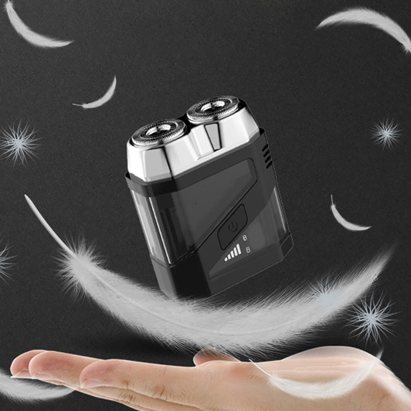 Arenzza transparent mini electric shaver with waterproof design, showing its compact and sleek appearance for health and beauty use.