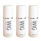 Arenzza wig hair care spray for synthetic and natural wigs, featuring a spray bottle and wig styling in the background.