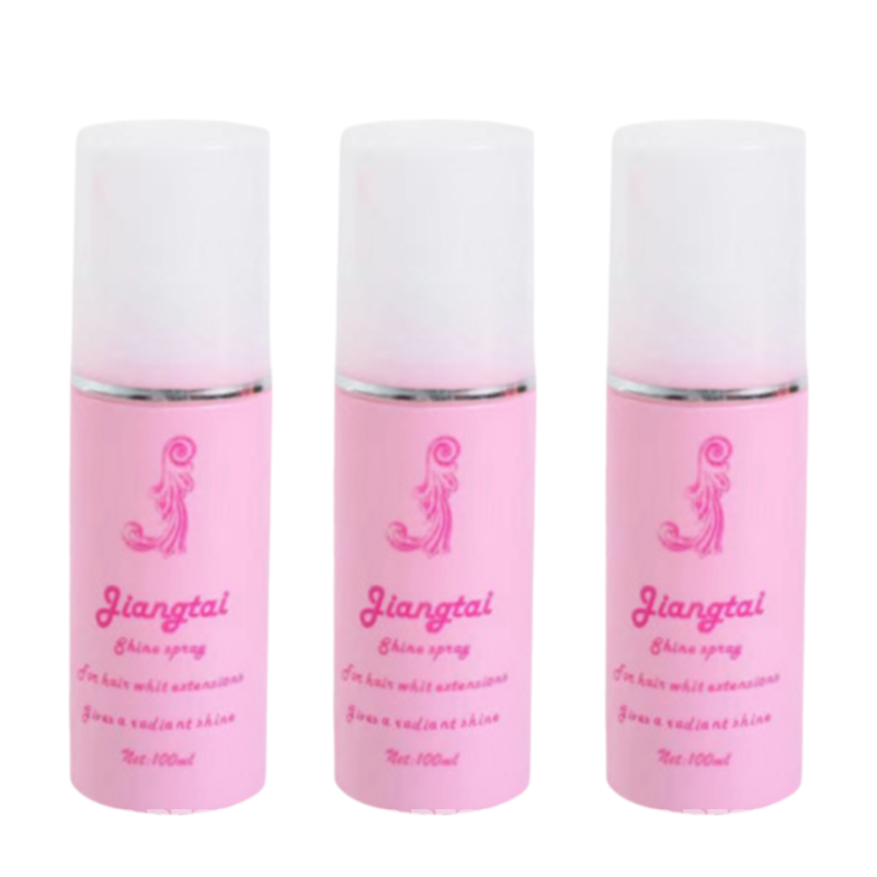 Arenzza wig hair care spray in a pump bottle, suitable for synthetic and natural wigs, with a sleek design and spray nozzle.