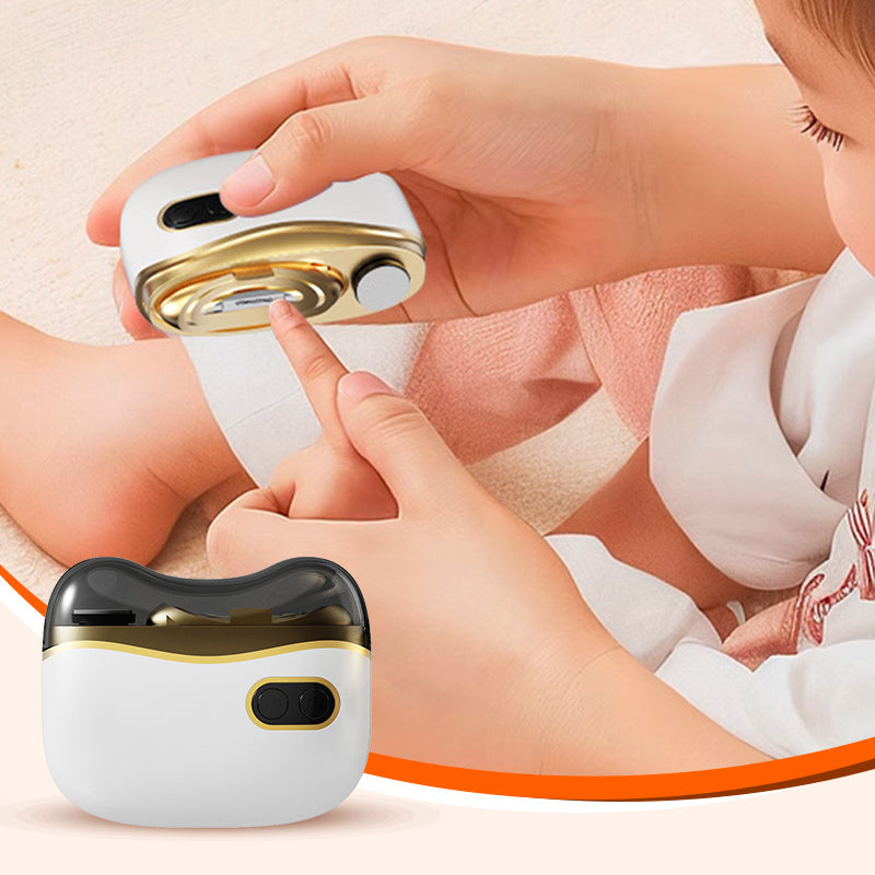 Arenzza 2-in-1 electric nail clipper and polisher for health and beauty, with ergonomic design and multiple polishing attachments.