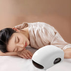 Arenzza 3-speed cordless hand massager with heat and compression features, shown with ergonomic design and control buttons.