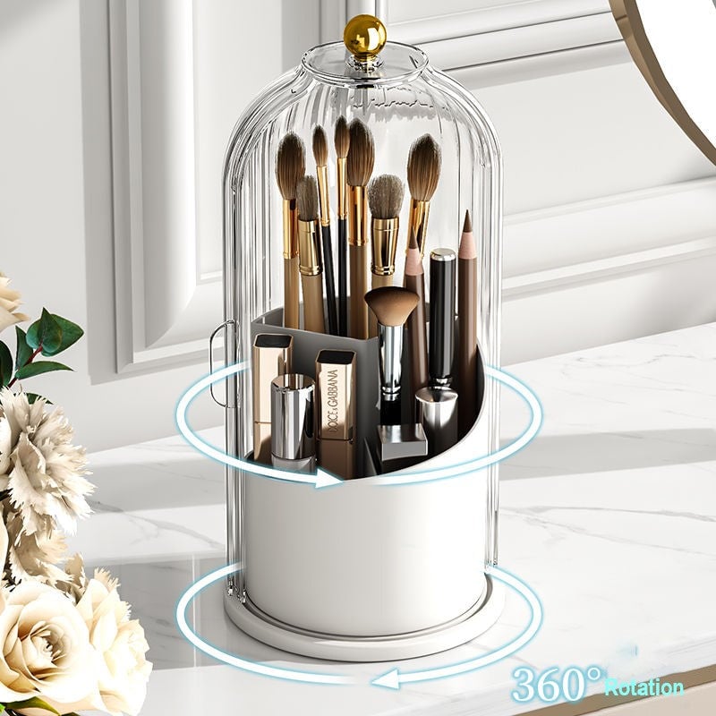 Arenzza sliding lid toothbrush organizer with hygienic design, drip-free and space-saving in bathroom setting.