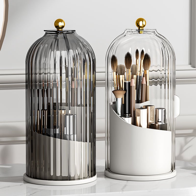 Arenzza sliding lid toothbrush organizer with hygienic design, drip-free feature, and space-saving layout for bathroom storage.