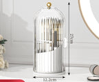 Arenzza sliding lid toothbrush organizer with hygienic design, drip-free feature, and space-saving layout for bathroom storage.