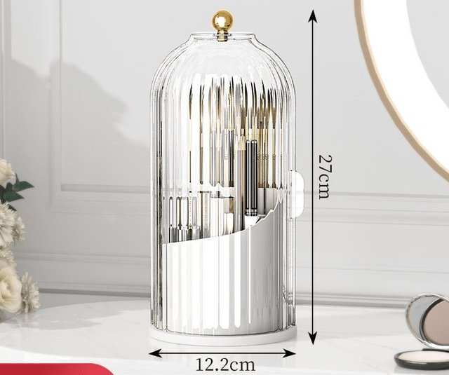 Arenzza sliding lid toothbrush organizer with hygienic design, drip-free feature, and space-saving layout for bathroom storage.