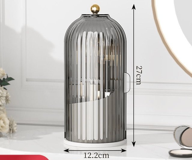 Arenzza sliding lid toothbrush organizer with hygienic drip-free design, space-saving storage for bathroom countertop.