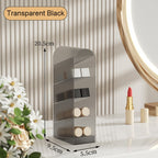 Arenzza sliding lid toothbrush organizer with hygienic design, drip-free, space-saving, in a bathroom setting.