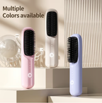Arenzza cordless USB negative ion hair straightener with sleek design and digital controls, perfect for quick styling on the go.