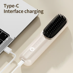 Arenzza USB cordless negative ion hair straightener in black, compact design for easy styling and portable hair care.