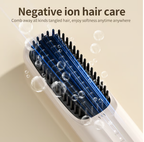 Arenzza cordless USB negative ion hair straightener in black with digital controls and ergonomic design for easy styling.