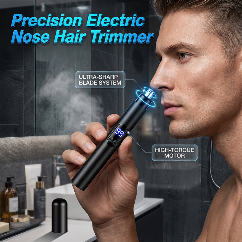Arenzza portable electric nose and ear hair trimmer with compact design for personal grooming and hygiene.