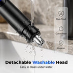 Arenzza portable electric nose and ear hair trimmer for health and beauty, with a sleek design and stainless steel blades.