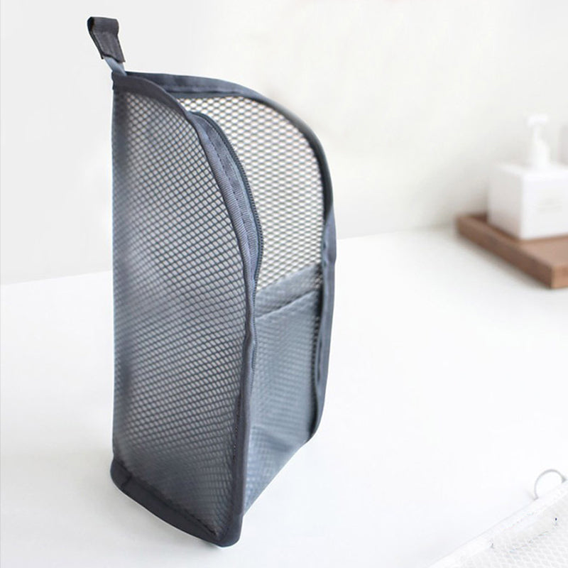 A lightweight, portable Arenzza travel toiletry bag with multiple compartments, designed for organizing personal health and beauty items.