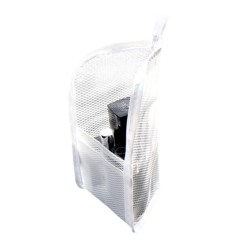 Aarenza portable lightweight travel toiletry bag in black with multiple compartments for health and beauty essentials.