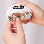 Arenzza multi-functional electric nail trimmer for health and beauty, showing the device with various attachment heads on a white background.