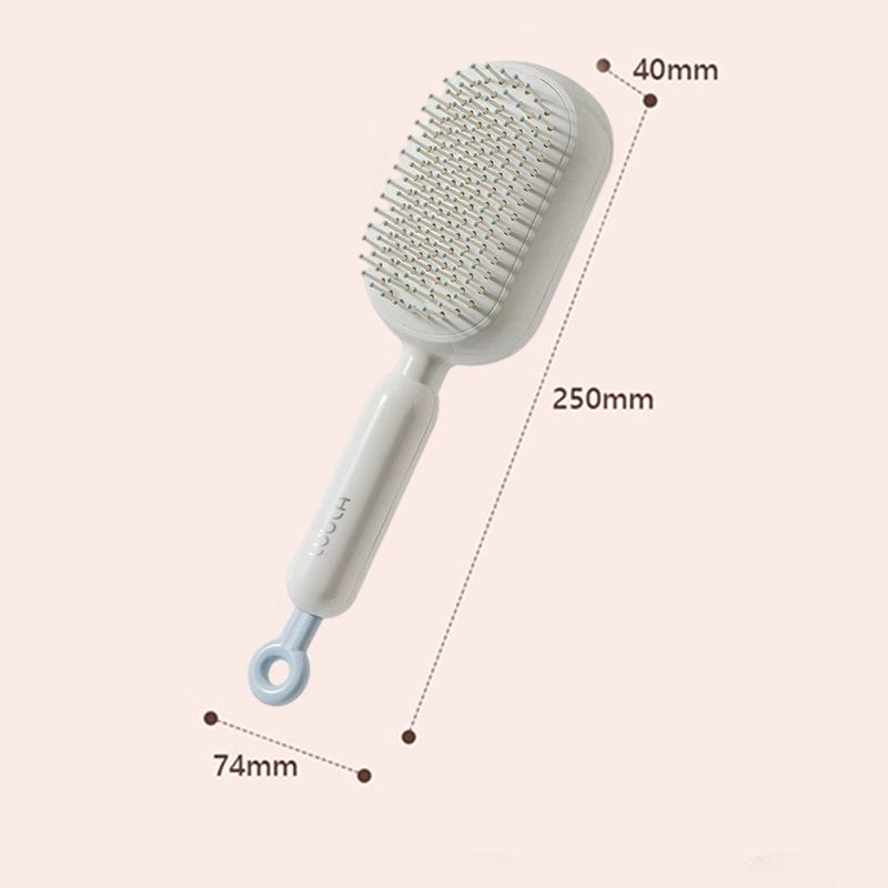 Arenzza portable air cushion hair brush with ergonomic handle and soft bristles for gentle, effective hair styling and detangling.